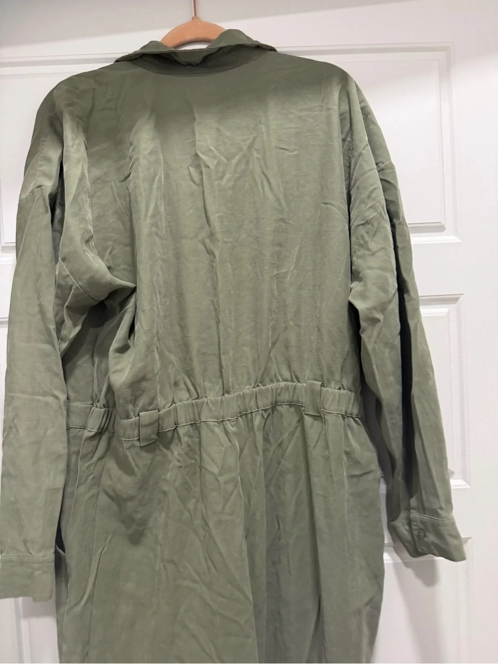 Nine West Utility Jumpsuit in Olive Green - Picture 5 of 6